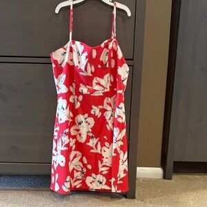French Connection Red and White Floral Mini Dress